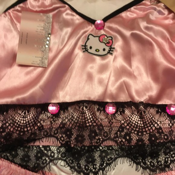 ADORABLE cotton candy pink satin hello kitty lingere and jewlery set! - Picture 12 of 17